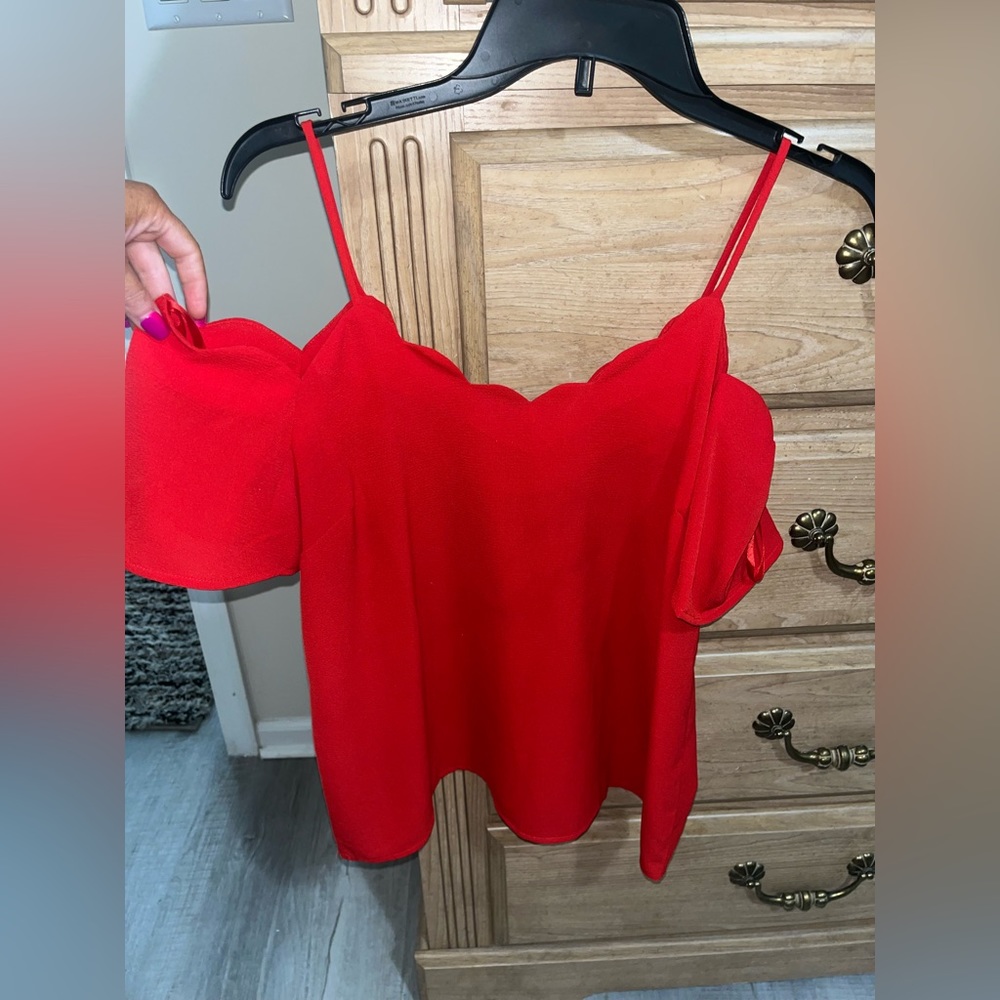 Red blouse